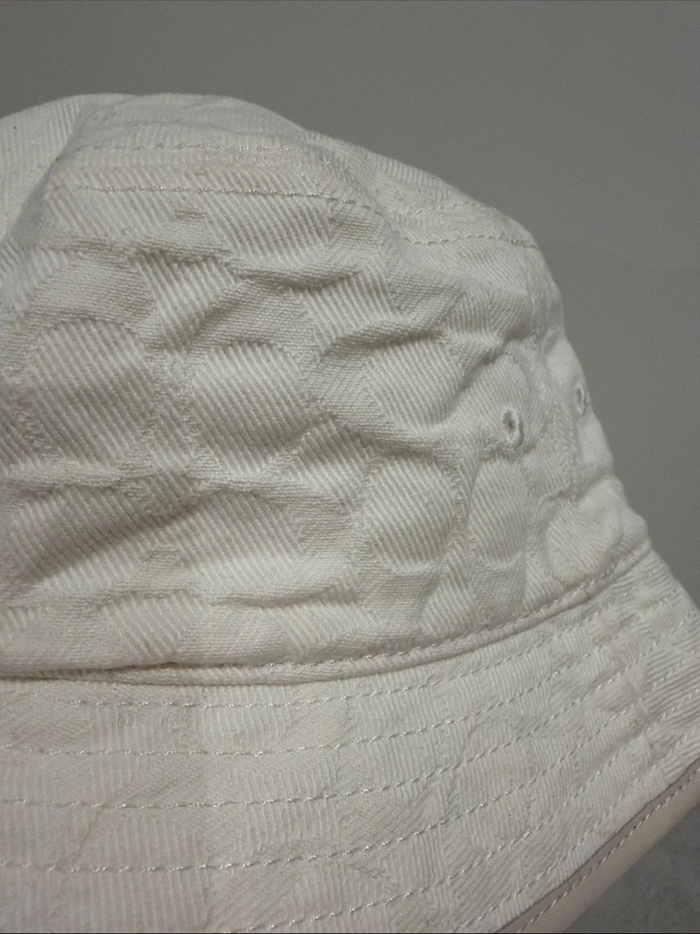 Coach Cream Logo-Pattern Bucket Hat